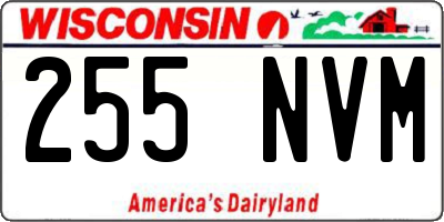 WI license plate 255NVM