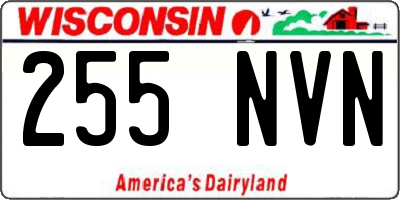 WI license plate 255NVN