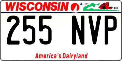 WI license plate 255NVP