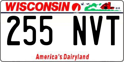 WI license plate 255NVT