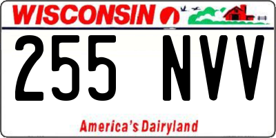 WI license plate 255NVV