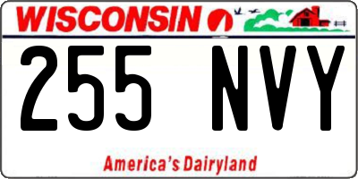 WI license plate 255NVY