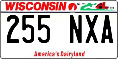 WI license plate 255NXA