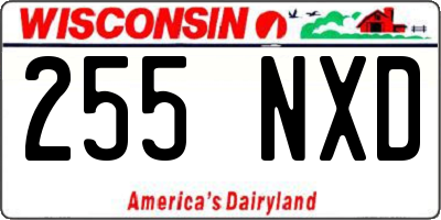 WI license plate 255NXD