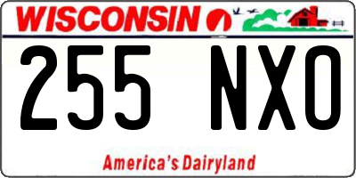 WI license plate 255NXO