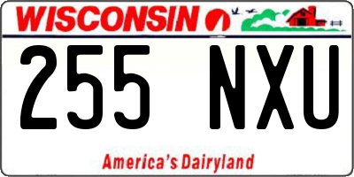 WI license plate 255NXU