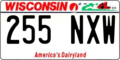 WI license plate 255NXW