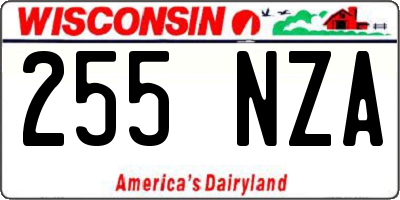 WI license plate 255NZA
