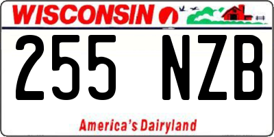 WI license plate 255NZB