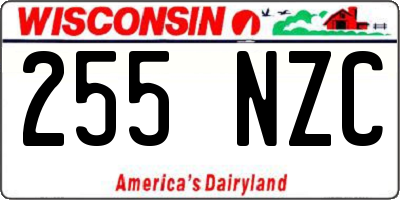 WI license plate 255NZC