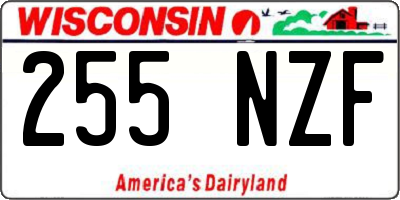 WI license plate 255NZF