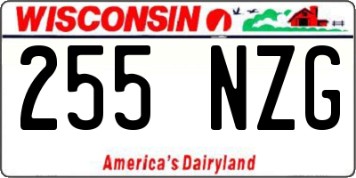 WI license plate 255NZG