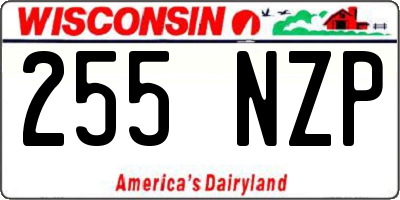 WI license plate 255NZP