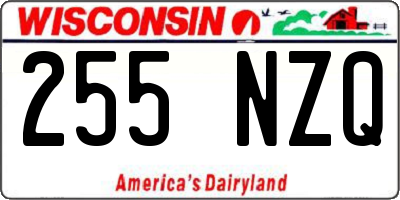 WI license plate 255NZQ