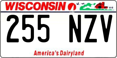 WI license plate 255NZV