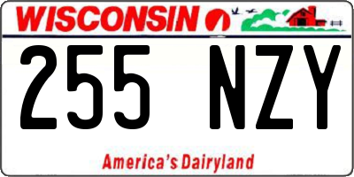 WI license plate 255NZY