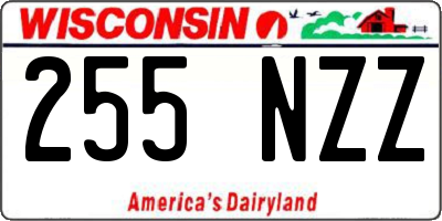 WI license plate 255NZZ