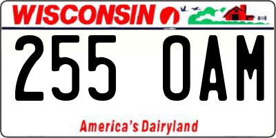 WI license plate 255OAM