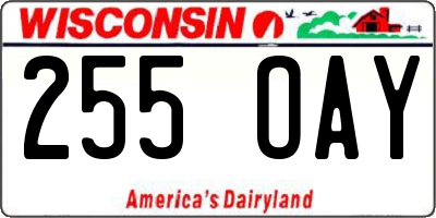 WI license plate 255OAY