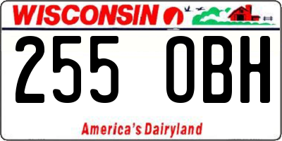 WI license plate 255OBH
