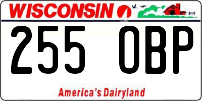 WI license plate 255OBP