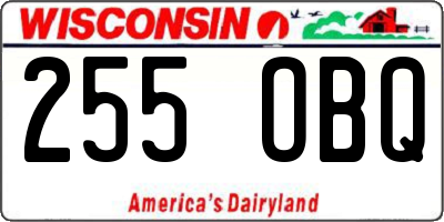 WI license plate 255OBQ