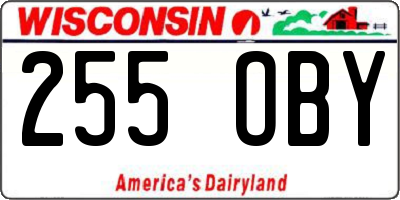 WI license plate 255OBY