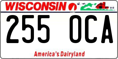 WI license plate 255OCA
