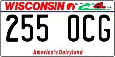 WI license plate 255OCG
