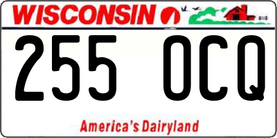 WI license plate 255OCQ