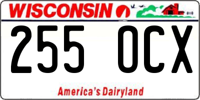 WI license plate 255OCX