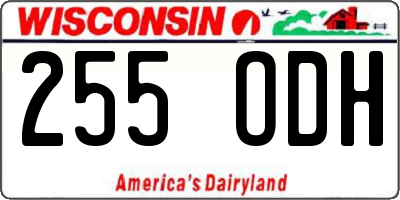 WI license plate 255ODH