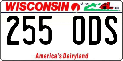 WI license plate 255ODS