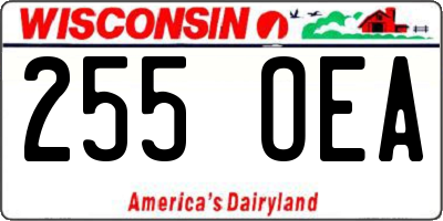 WI license plate 255OEA
