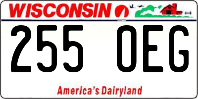 WI license plate 255OEG