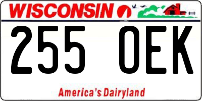 WI license plate 255OEK