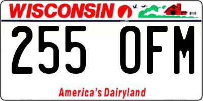 WI license plate 255OFM