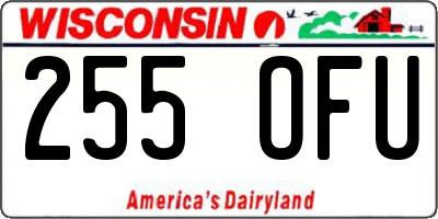 WI license plate 255OFU