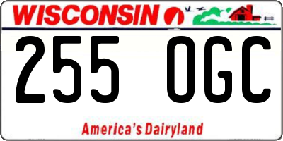 WI license plate 255OGC
