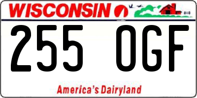 WI license plate 255OGF