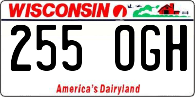WI license plate 255OGH
