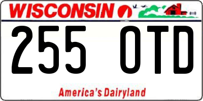 WI license plate 255OTD