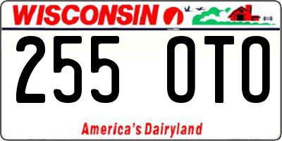 WI license plate 255OTO