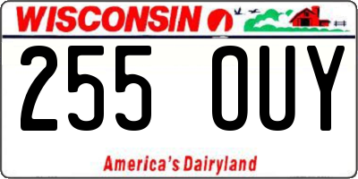 WI license plate 255OUY