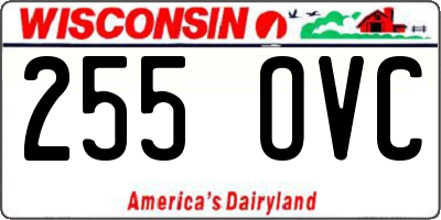 WI license plate 255OVC