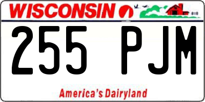 WI license plate 255PJM