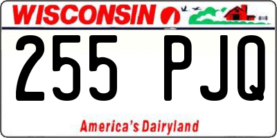 WI license plate 255PJQ