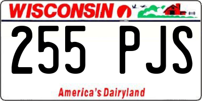 WI license plate 255PJS