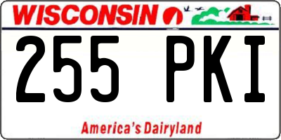 WI license plate 255PKI