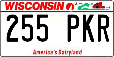 WI license plate 255PKR